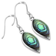 Abalone Silver Earrings, e386h